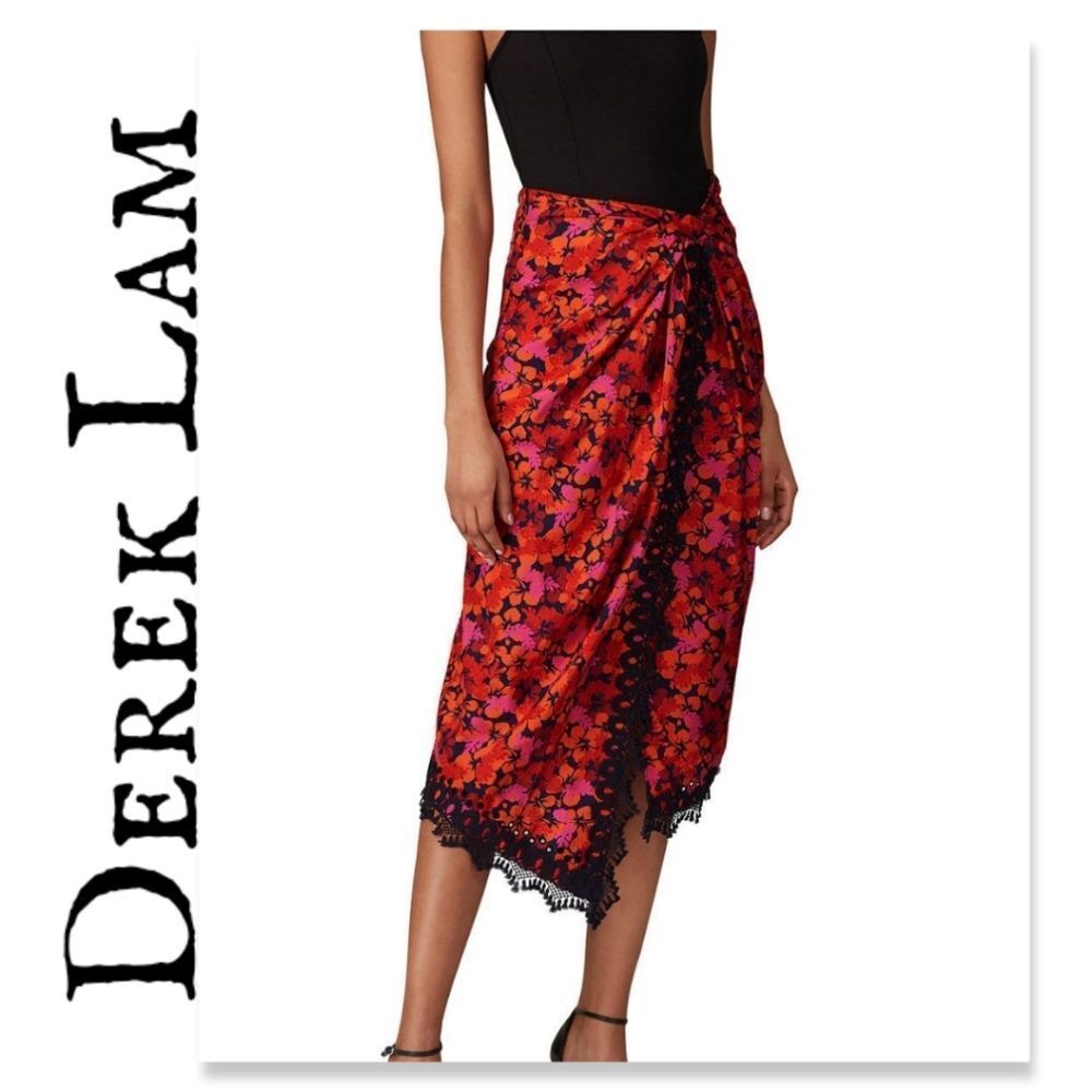 Derek Lam Liona Lace Trimmed Skirt  GORGEOUS